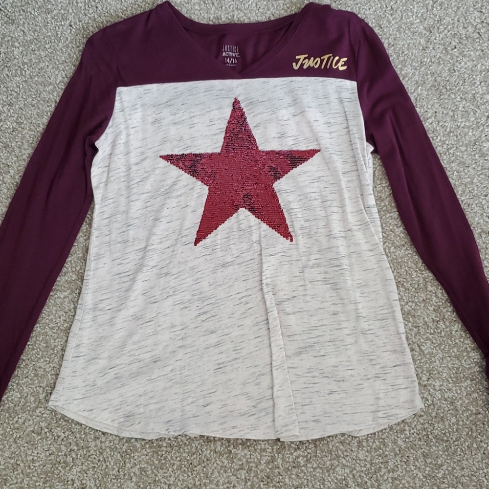 Justice active shirt